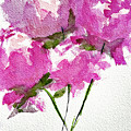 Four Peonies Blooming Painting by Roxy Rich Four Peonies Blooming Painting by Roxy Rich