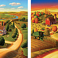 Four Seasons on the Farm Panorama by Robin Moline