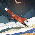 Fox And Moon Painting by Garden Of Delights Fox And Moon Painting by Garden Of Delights