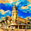 Fox Theater in Bakersfield, California - digital painting Digital Art by Nicko Prints Fox Theater in Bakersfield, California - digital painting Digital Art by Nicko Prints