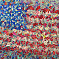 Fragmenting Flag Painting by James W Johnson Fragmenting Flag Painting by James W Johnson