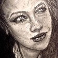 Freckles Drawing by Bryan Brouwer Freckles Drawing by Bryan Brouwer