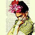 Frida Kahlo portrait in bright colors art Digital Art by Madame Memento Frida Kahlo portrait in bright colors art Digital Art by Madame Memento