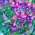 Fuchsia Frolic Painting by Diane Phalen Fuchsia Frolic Painting by Diane Phalen