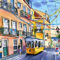 Funicular Bica in Lisbon Painting by Dora Hathazi Mendes Funicular Bica in Lisbon Painting by Dora Hathazi Mendes