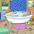 Funny Cat in Bath Cat 665 Digital Art by Lucie Dumas Funny Cat in Bath Cat 665 Digital Art by Lucie Dumas