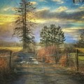 Gated Farmland Painting by Sue Harper Gated Farmland Painting by Sue Harper