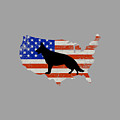 German Shepherd and United States Digital Art by Deb Bryce German Shepherd and United States Digital Art by Deb Bryce