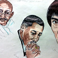 Ghandi, King, and Lee Drawing by Joedee Ghandi, King, and Lee Drawing by Joedee