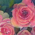 Giant Showy Rose Painting by Lois Blasberg Giant Showy Rose Painting by Lois Blasberg