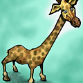 Giraffe Digital Art by Kevin Middleton Giraffe Digital Art by Kevin Middleton