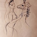 Giraffe loves 1 Drawing by Lala Randela Giraffe loves 1 Drawing by Lala Randela