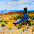 Girl Seated by the Sea 1893 Painting by Robert Henri Girl Seated by the Sea 1893 Painting by Robert Henri