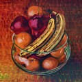 Glass Bowl Of Fruit by Sean Connolly Glass Bowl Of Fruit by Sean Connolly