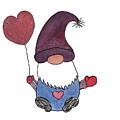 Gnome with Purple Hat Mixed Media by Lisa Neuman Gnome with Purple Hat Mixed Media by Lisa Neuman