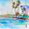 Gold Coast Oahu Painting by Robert Tema Gold Coast Oahu Painting by Robert Tema