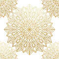 Gold Mandala Pattern in White Background Digital Art by Sambel Pedes Gold Mandala Pattern in White Background Digital Art by Sambel Pedes