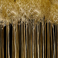 Golden Forest At Night by Hal Halli