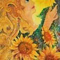Golden Garden Goddess Painting by Carol Losinski Naylor Golden Garden Goddess Painting by Carol Losinski Naylor