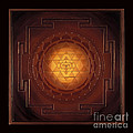 Golden Sri Yantra Painting by Charlotte Backman Golden Sri Yantra Painting by Charlotte Backman