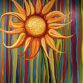 Golden Sunflower Painting by Nick San Pedro Golden Sunflower Painting by Nick San Pedro