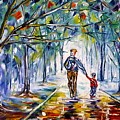 Grandpa With Grandson Painting by Mirek Kuzniar Grandpa With Grandson Painting by Mirek Kuzniar