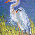 Great Blue Heron Painting by Jyotika Shroff Great Blue Heron Painting by Jyotika Shroff