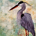 Great Blue Heron Painting by Zan Savage Great Blue Heron Painting by Zan Savage