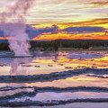 Great Geyser Sunset Photograph by Darren White Great Geyser Sunset Photograph by Darren White