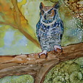 Great Horned Owl Painting by Ruth Kamenev Great Horned Owl Painting by Ruth Kamenev
