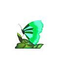 Green Butterfly Painting by Lisa Senette Green Butterfly Painting by Lisa Senette