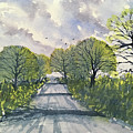 Green Dikes Lane Painting by Glenn Marshall Green Dikes Lane Painting by Glenn Marshall