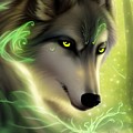 Green-Eyed Wolf Digital Art by Beverly Read Green-Eyed Wolf Digital Art by Beverly Read