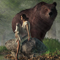Grizzly Bear and Girl in a Nightgown Digital Art by Daniel Eskridge Grizzly Bear and Girl in a Nightgown Digital Art by Daniel Eskridge