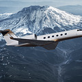 Gulfstream 550 and Mt. St. Helens Mixed Media by Erik Simonsen Gulfstream 550 and Mt. St. Helens Mixed Media by Erik Simonsen