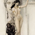Gustav Klimt Tribute Semi-Abstract Hand Painted Litho Reproduction 2 Painting by Tony Rubino Gustav Klimt Tribute Semi-Abstract Hand Painted Litho Reproduction 2 Painting by Tony Rubino