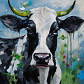 Guzerat cattle by Christina Fairhead Art and Merch