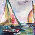 Happy Sails Painting by Roxy Rich Happy Sails Painting by Roxy Rich