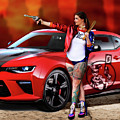Harley Quinn Pistols and Car Photograph by Jon Volden Harley Quinn Pistols and Car Photograph by Jon Volden