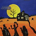 Haunted Yard Painting by Beth Cornell Haunted Yard Painting by Beth Cornell