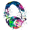 Headphones Painting by Zuzi 's Headphones Painting by Zuzi 's