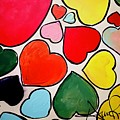 Hearts Painting by Angie ONeal Hearts Painting by Angie ONeal