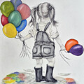 Her Balloons in Living Color by Kelly Mills