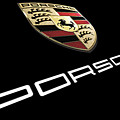 High Res Quality Porsche Logo - Angled Hood Badge Isolated  Photograph by Stefano Senise