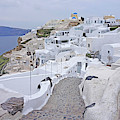 Hiking Santorini towards Oia Photograph by Yvonne Jasinski Hiking Santorini towards Oia Photograph by Yvonne Jasinski