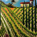 Hillside Vines Temecula Painting by Roxy Rich Hillside Vines Temecula Painting by Roxy Rich