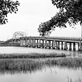 Historic Beaufort Drawbridge in Black and White by Bob Pardue