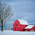 Hollis Gambrel Barn in Winter by Jim Carlen