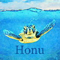 Honu - Sea Turtle Square by Karrie J Butler