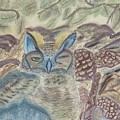 Horned Owl Nesting Pastel by Suzanne Berthier Horned Owl Nesting Pastel by Suzanne Berthier